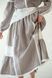 Лляна сіра сорочка з бавовняним мереживом "Мереживо туману" linen-ethno-grey фото 3