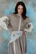 Лляна сіра сорочка з бавовняним мереживом "Мереживо туману" linen-ethno-grey фото 6